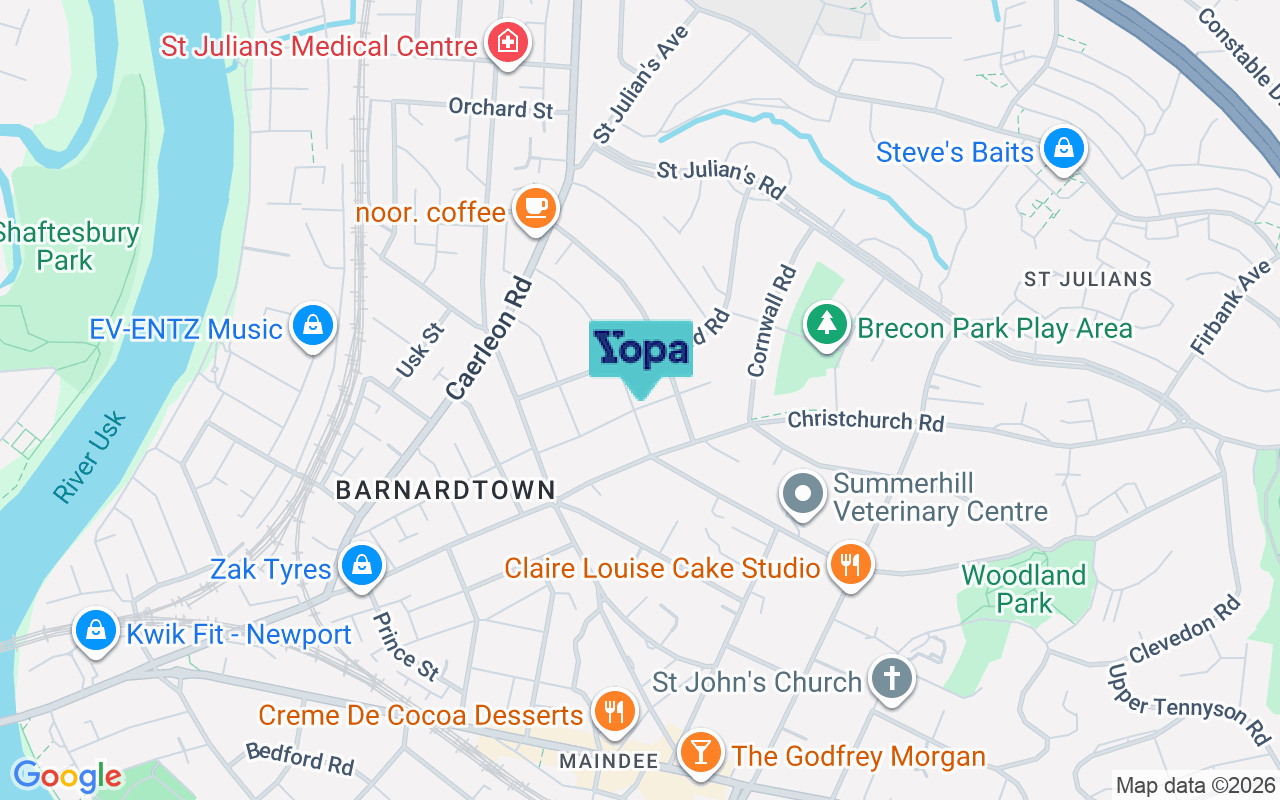 Map showing the location of NP19 7ES