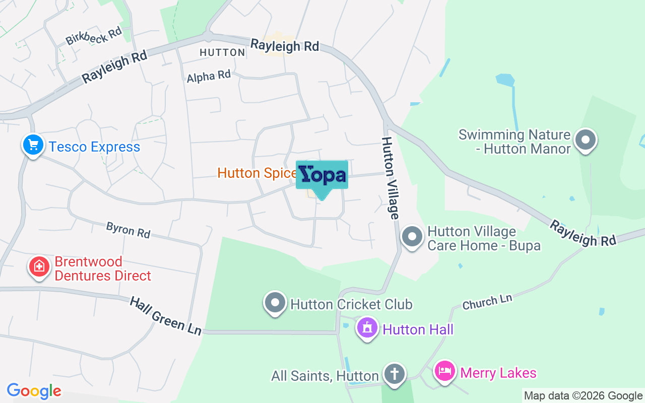 Map showing the location of CM13 1RE