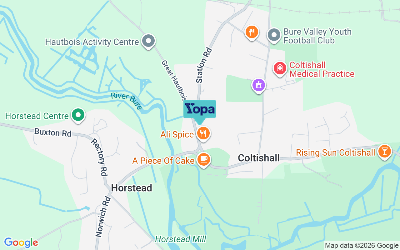 Map showing the location of NR12 7DQ