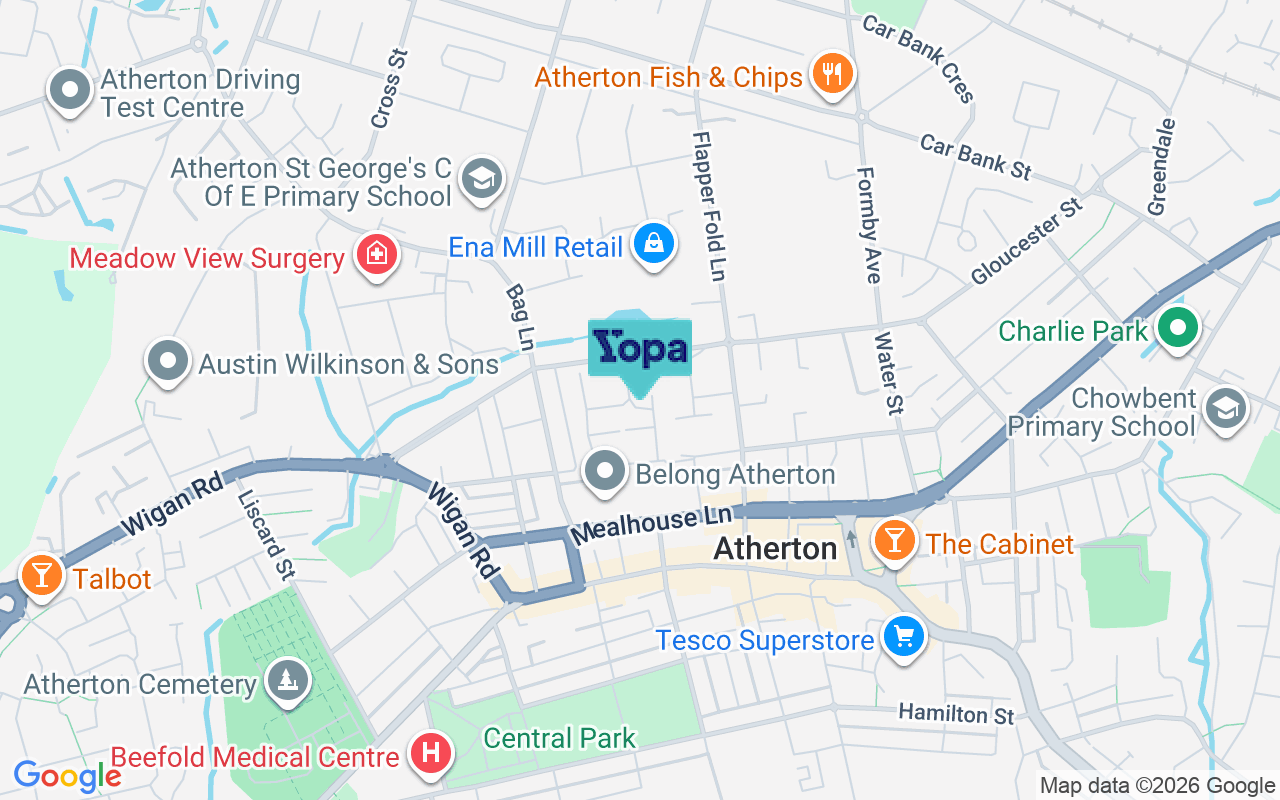Map showing the location of M46 0TW