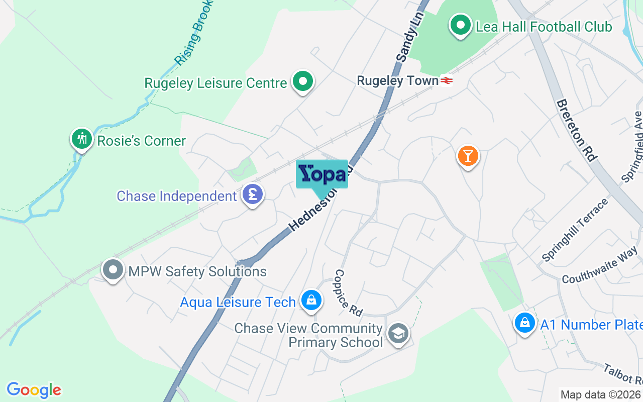 Map showing the location of WS15 1HF