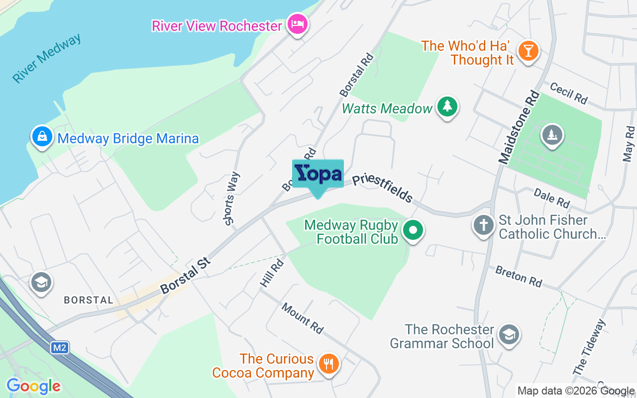 Map showing the location of ME1 3AG