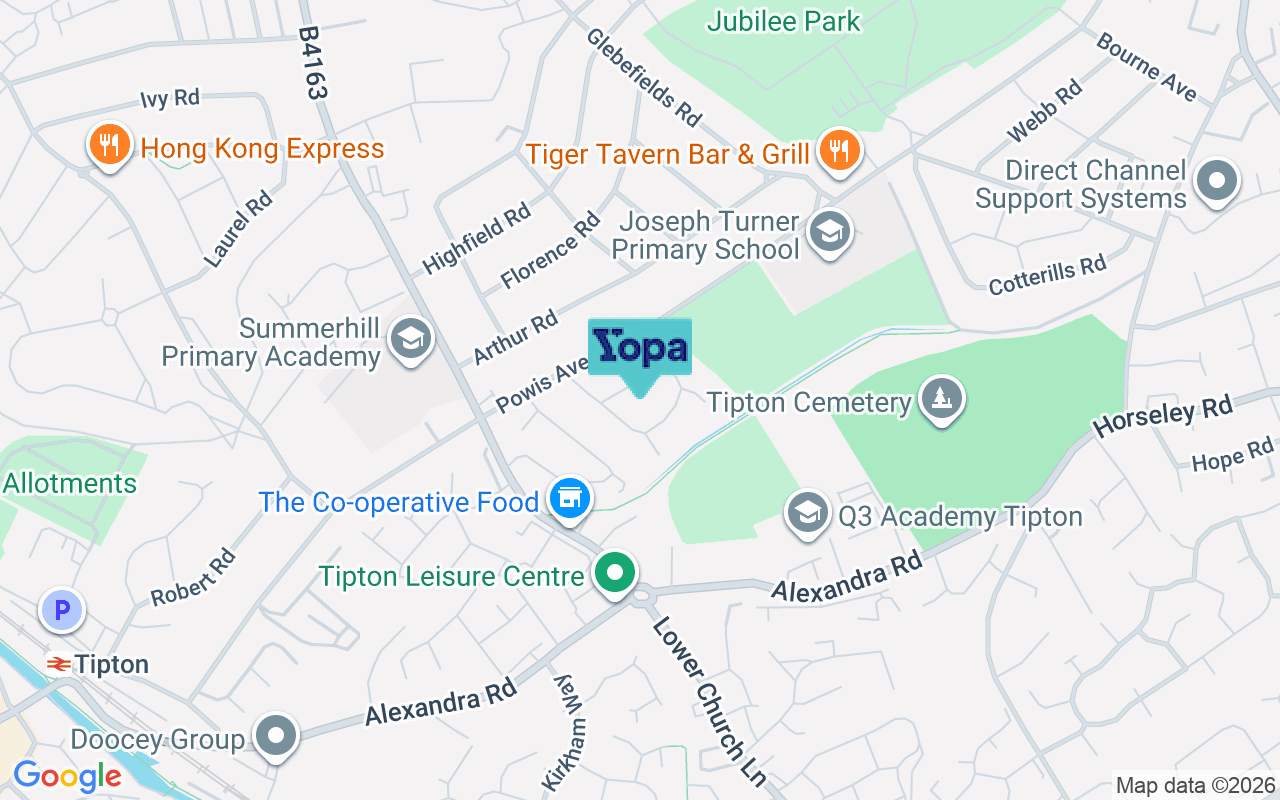 Map showing the location of DY4 0NE