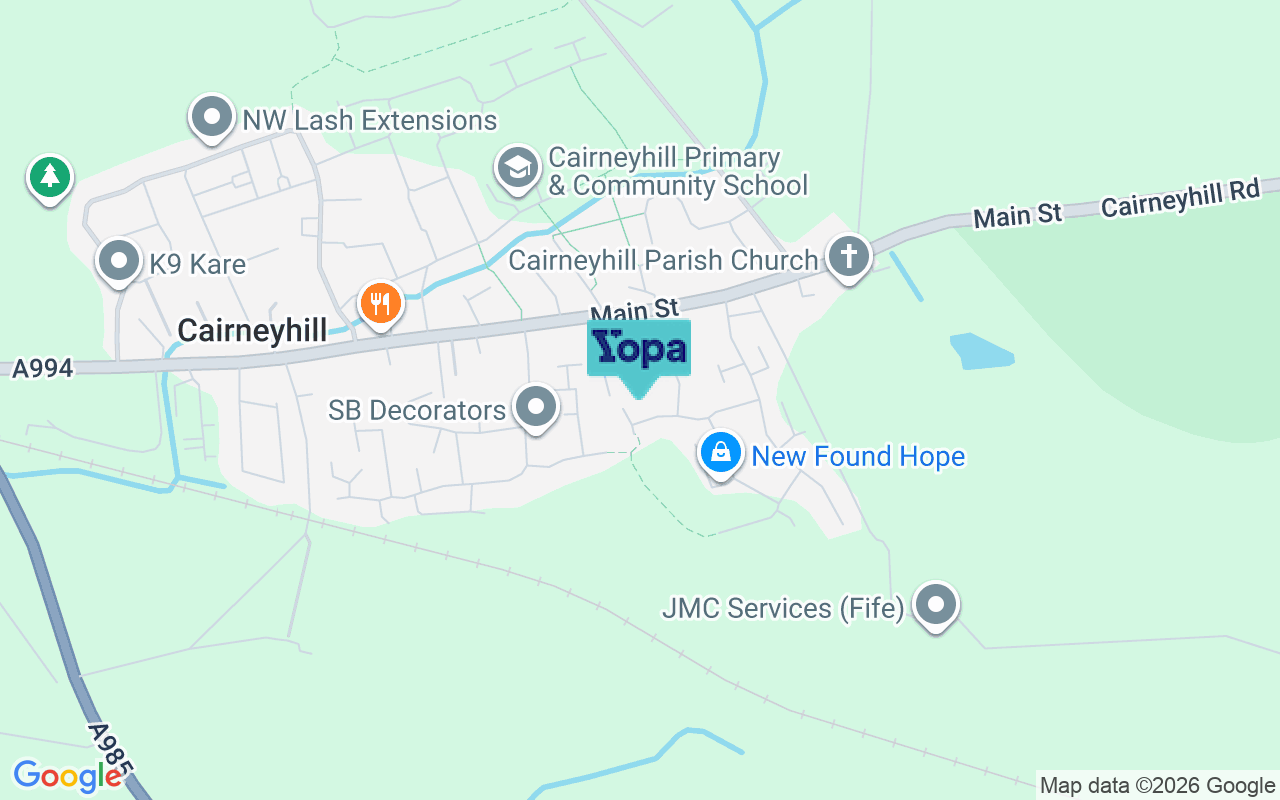Map showing the location of KY12 8FG