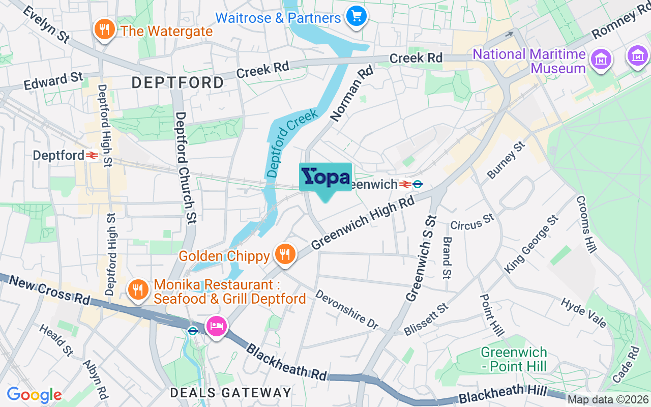 Map showing the location of SE10 9FW
