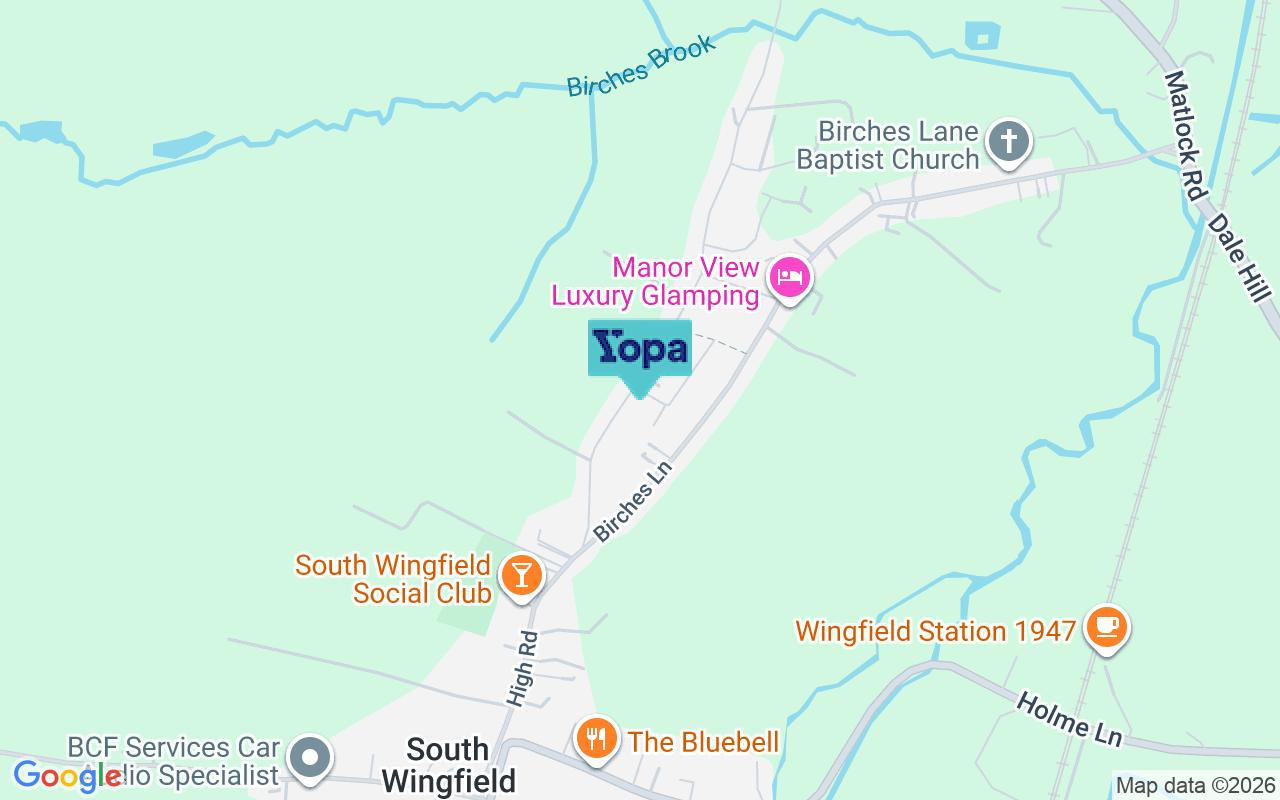 Map showing the location of DE55 7NB