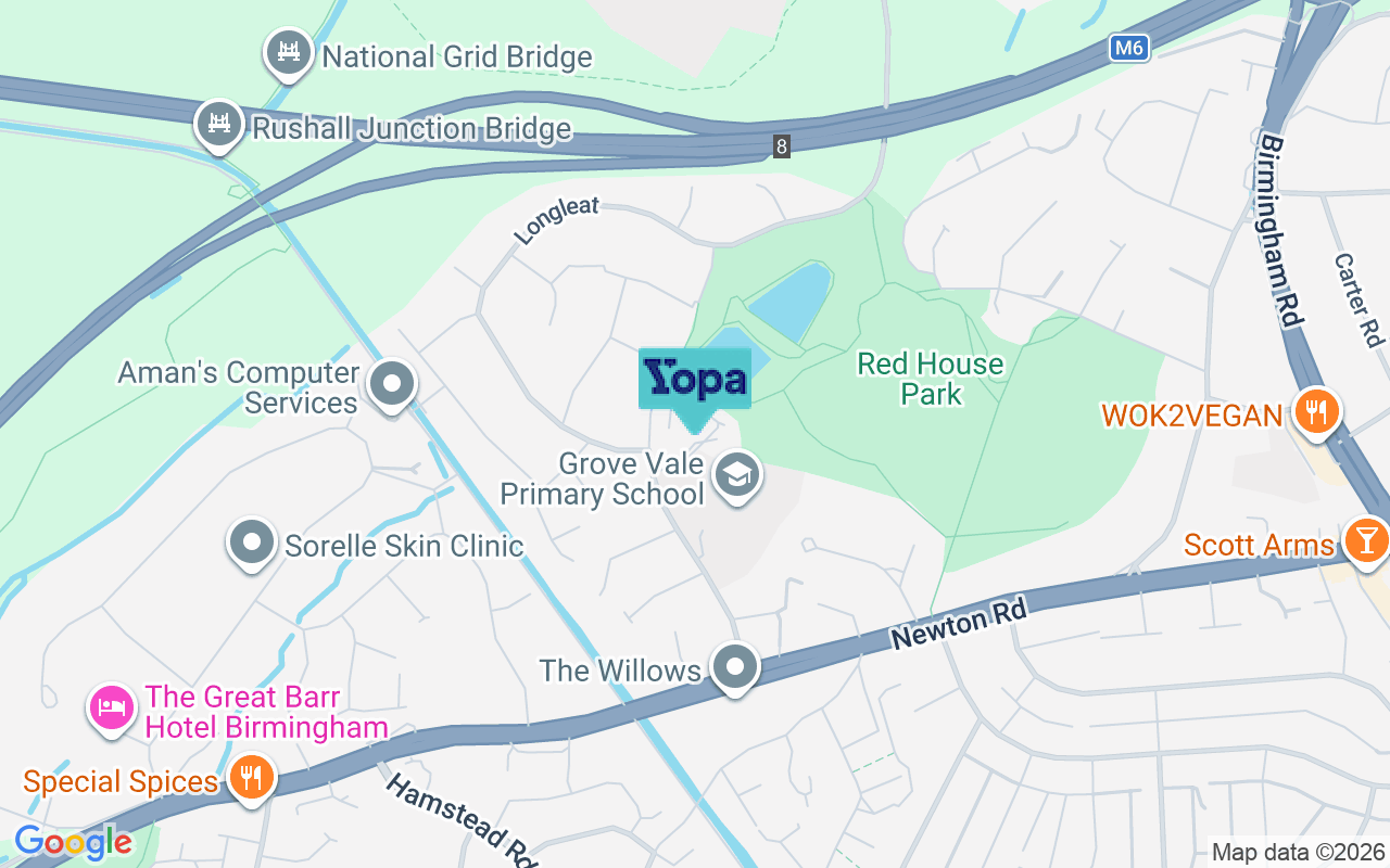 Map showing the location of B43 6AX