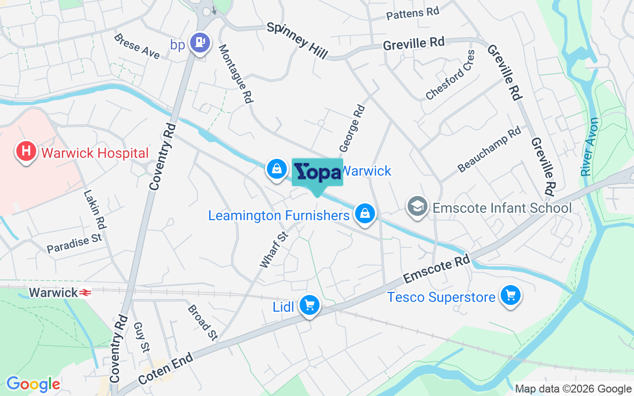 Map showing the location of CV34 5LF