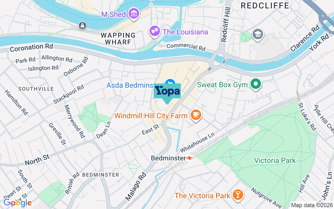 Map showing the location of BS3 1FN
