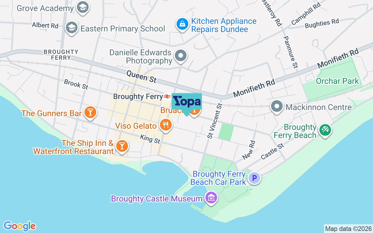 Map showing the location of DD5 2AN