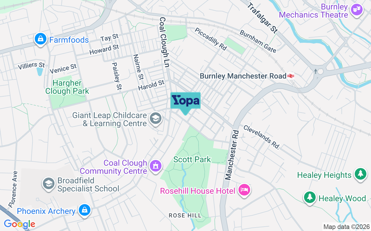 Map showing the location of BB11 4JR