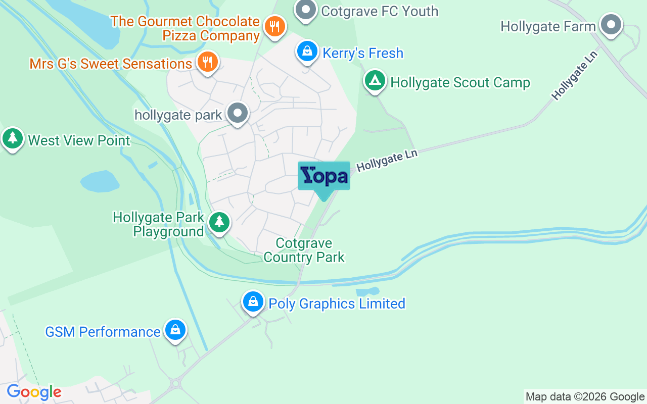 Map showing the location of NG12 3UJ