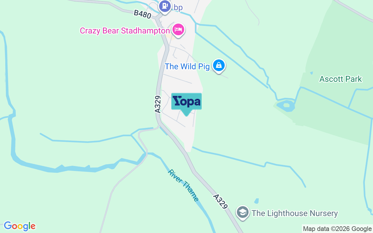 Map showing the location of OX44 7BD