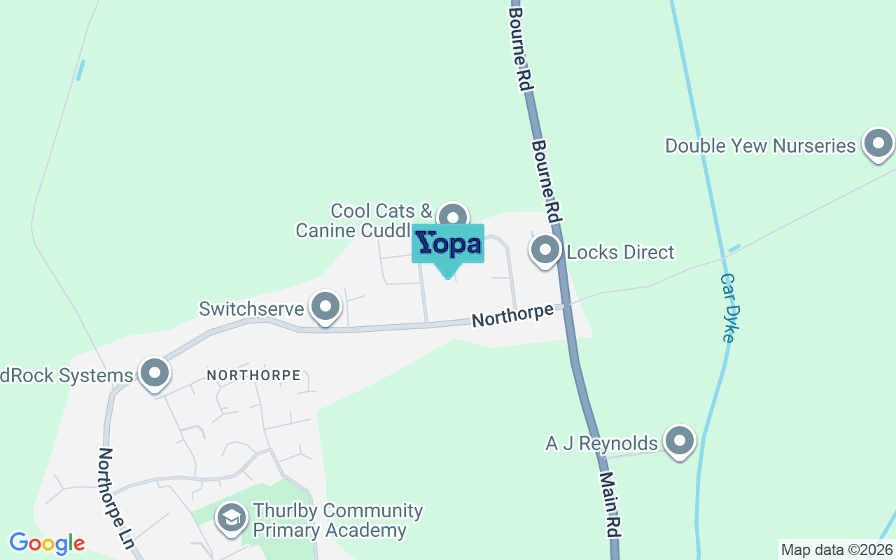 Map showing the location of PE10 0HR