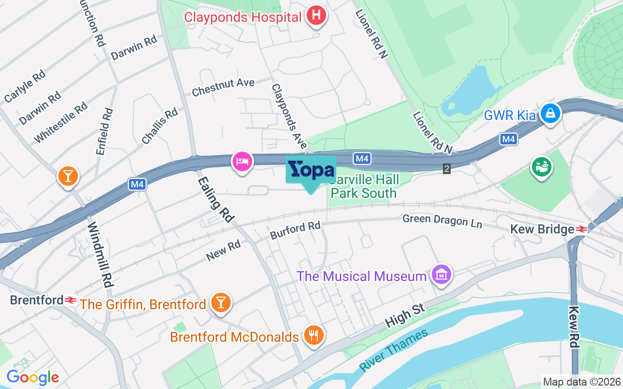 Map showing the location of TW8 0GU