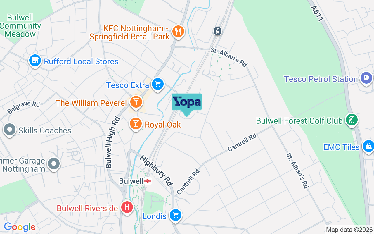 Map showing the location of NG6 9HY