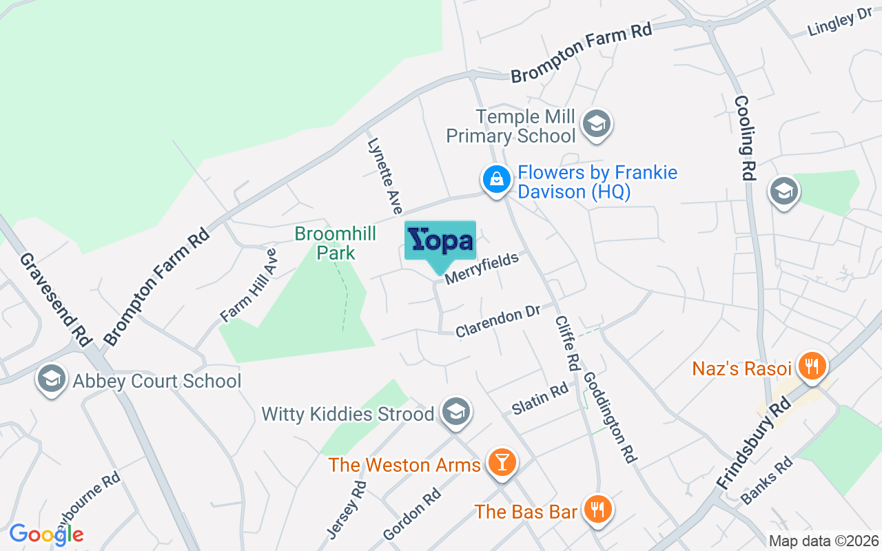 Map showing the location of ME2 3ND