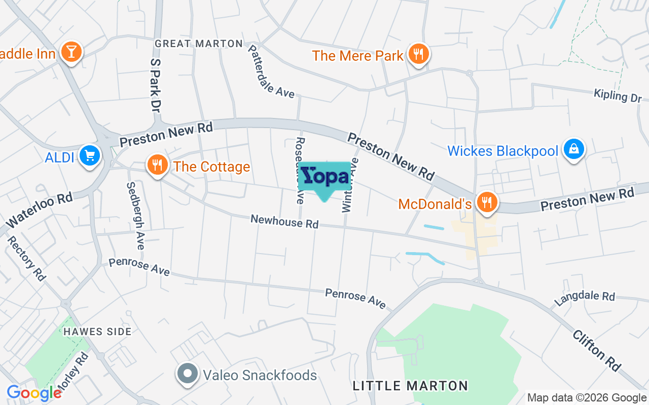 Map showing the location of FY4 4JA