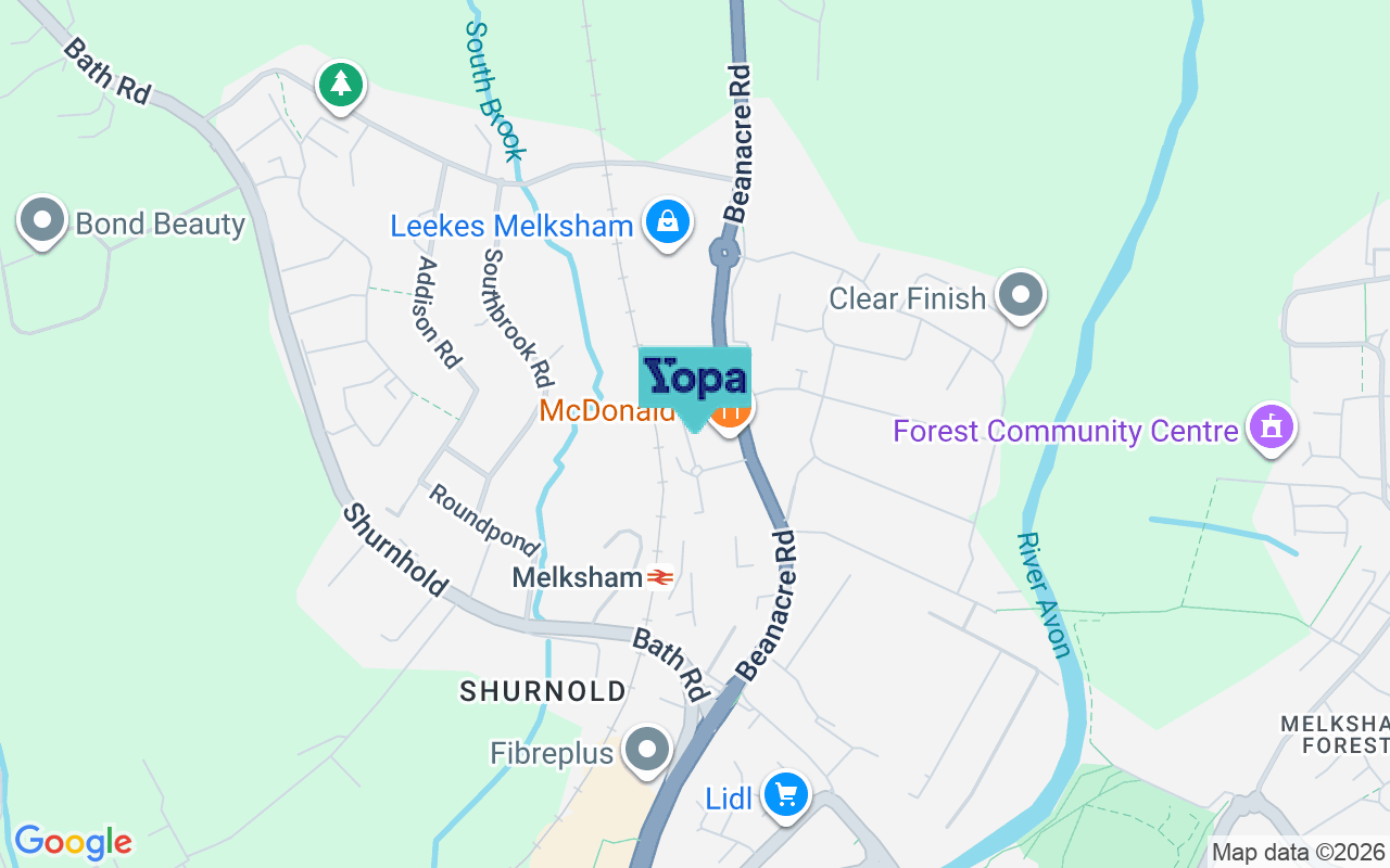 Map showing the location of SN12 8FD