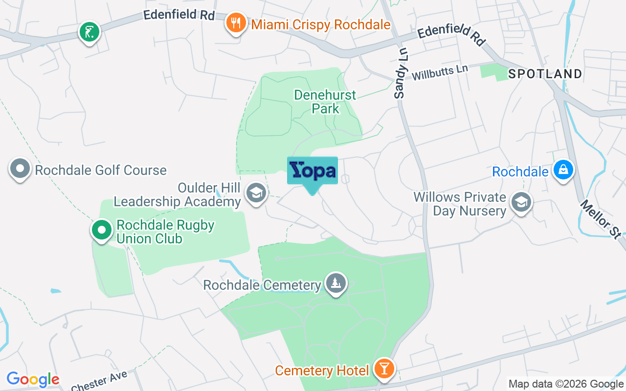 Map showing the location of OL11 5EF