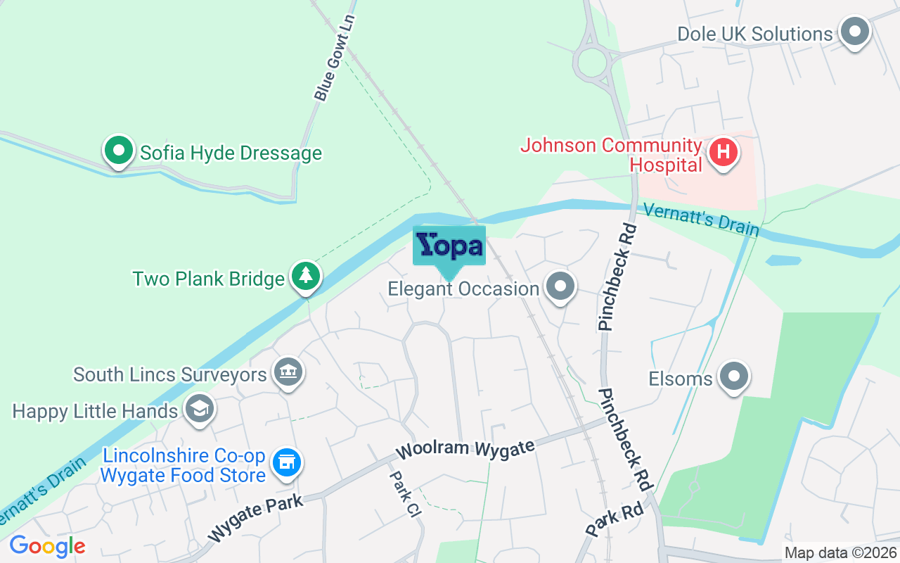 Map showing the location of PE11 3YL