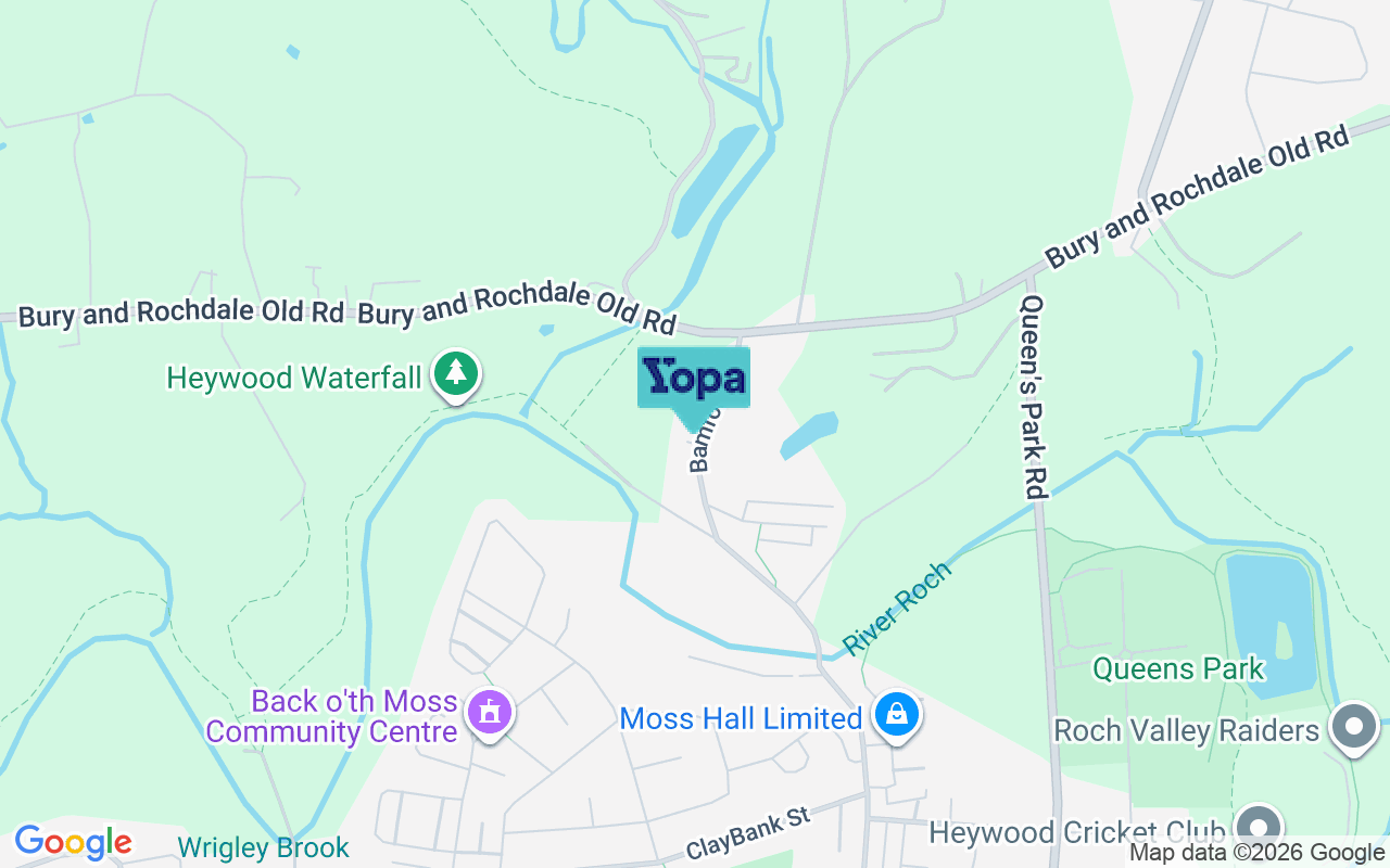Map showing the location of OL10 4AH