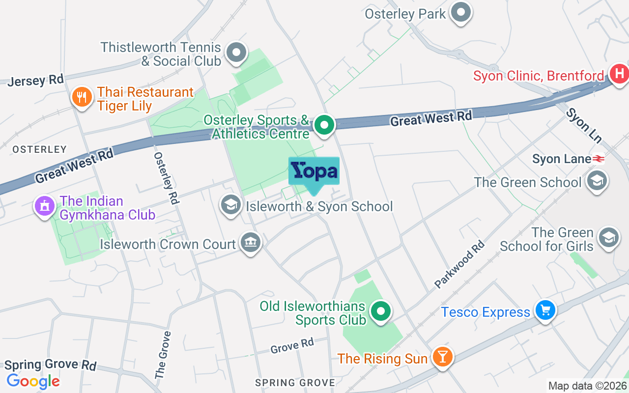 Map showing the location of TW7 5FJ