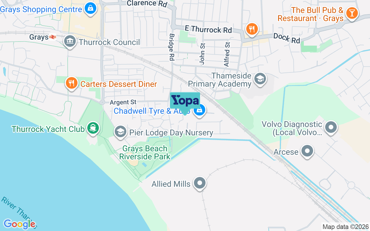 Map showing the location of RM17 6SD