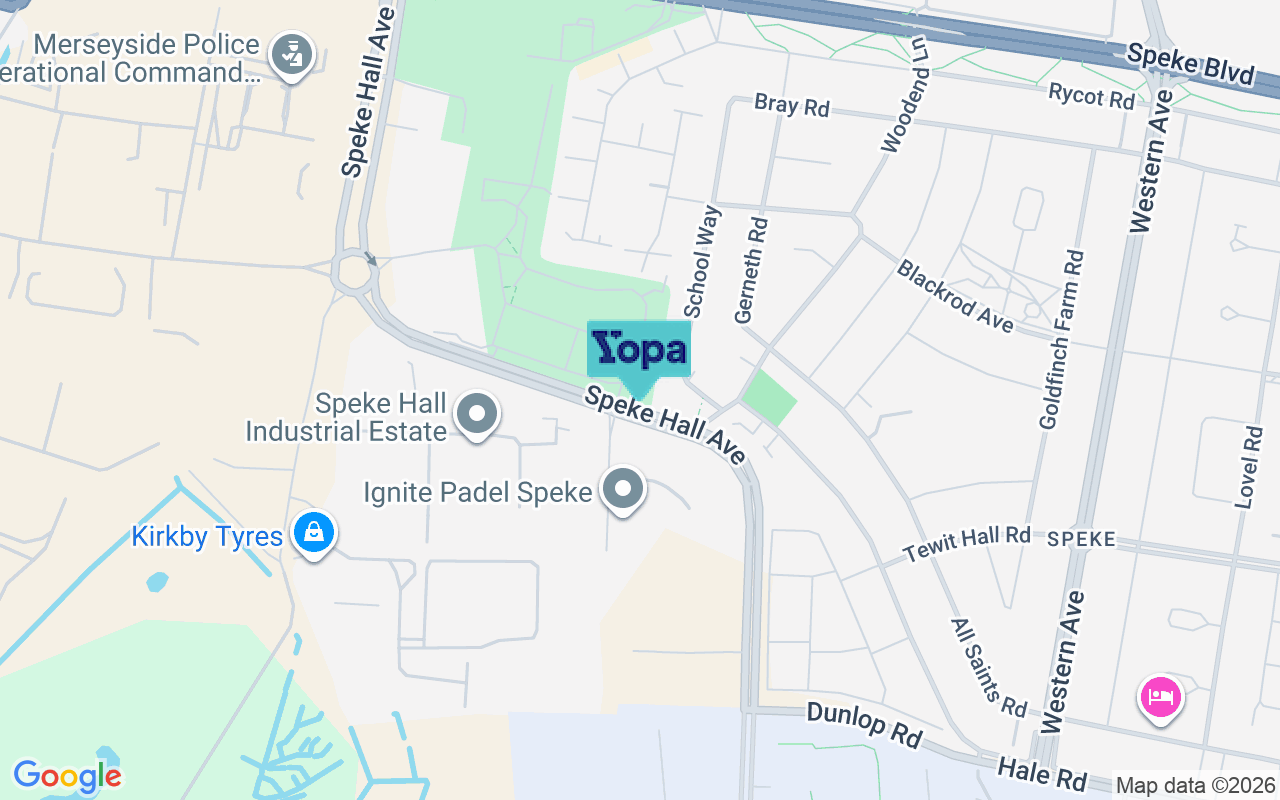 Map showing the location of L24 1AB