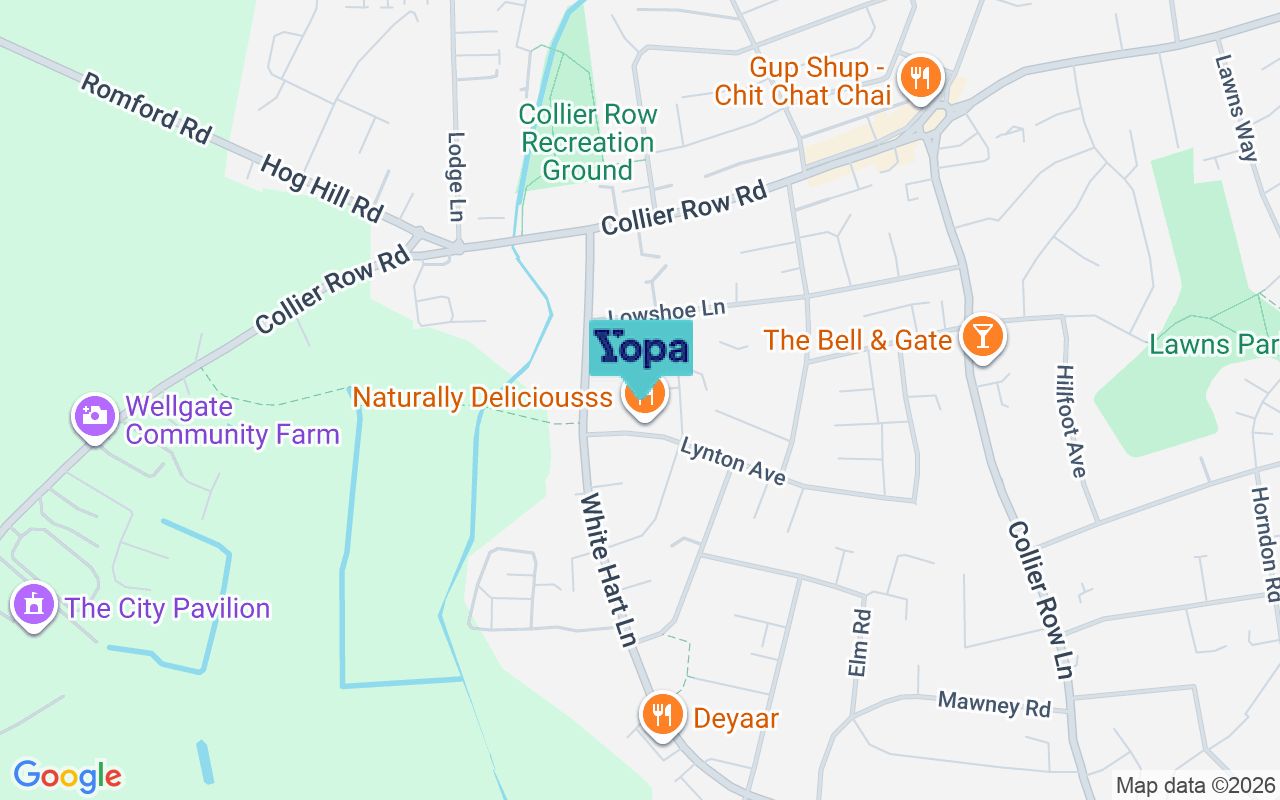 Map showing the location of RM7 8PJ
