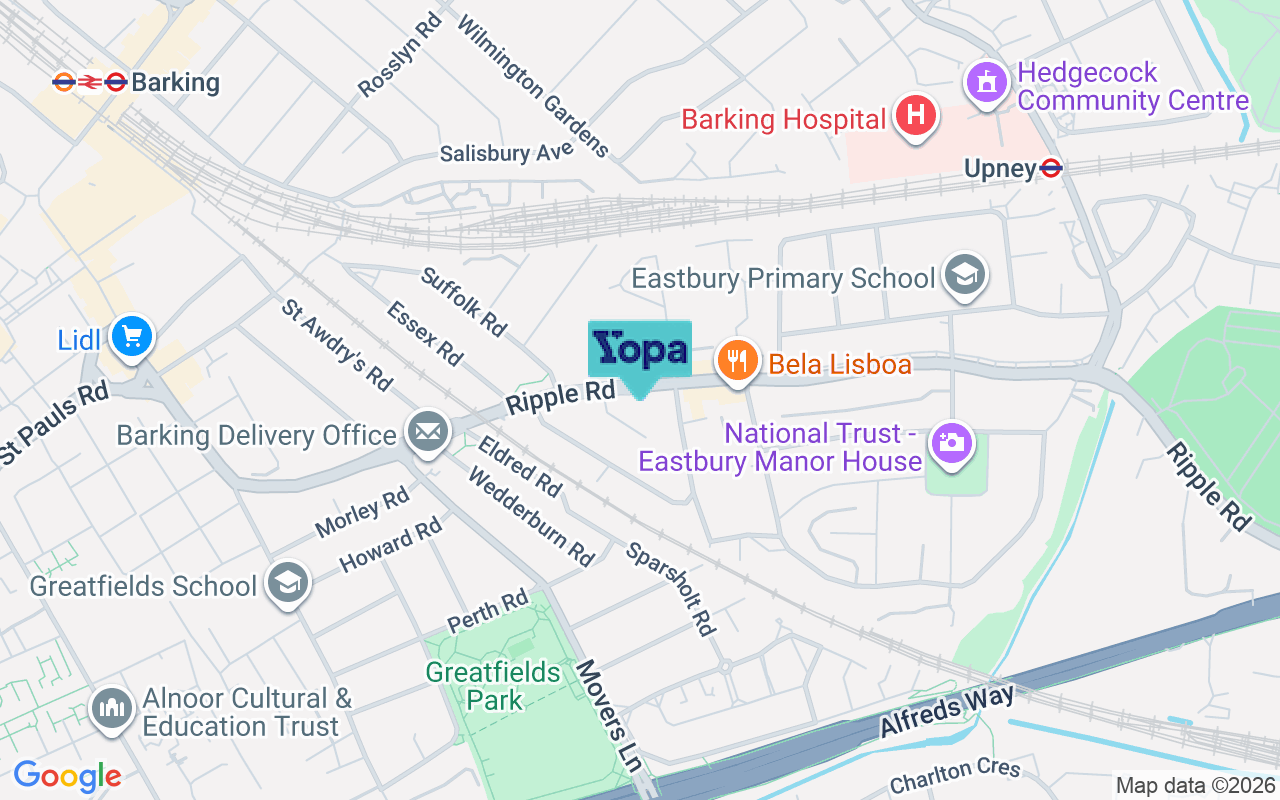 Map showing the location of IG11 7RR