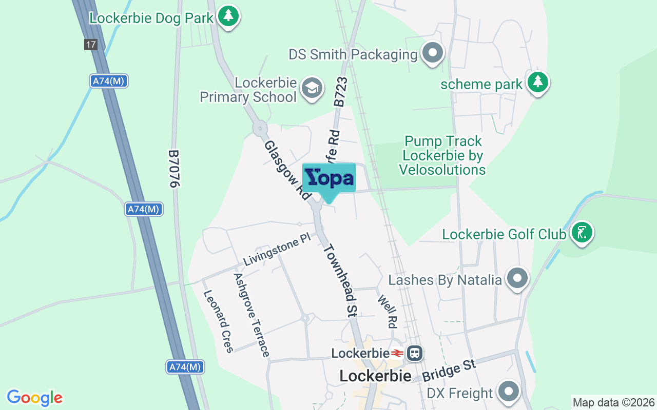 Map showing the location of DG11 2AQ