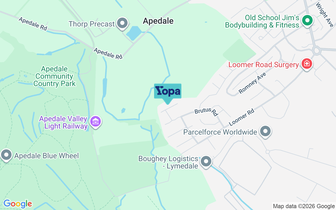 Map showing the location of ST5 7QG