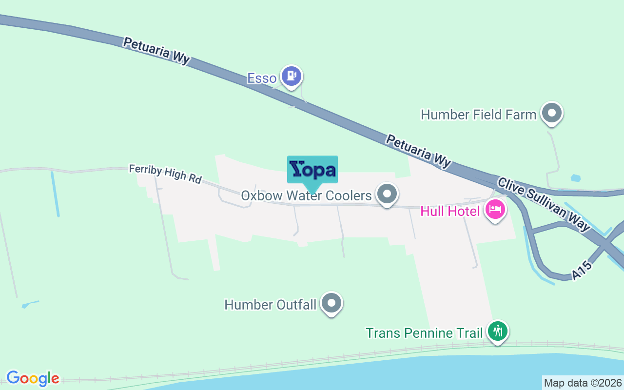 Map showing the location of HU14 3LE