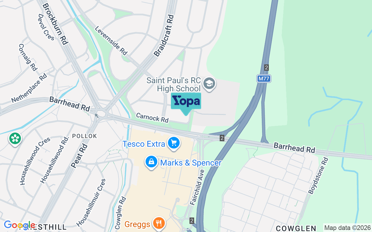 Map showing the location of G53 5JH
