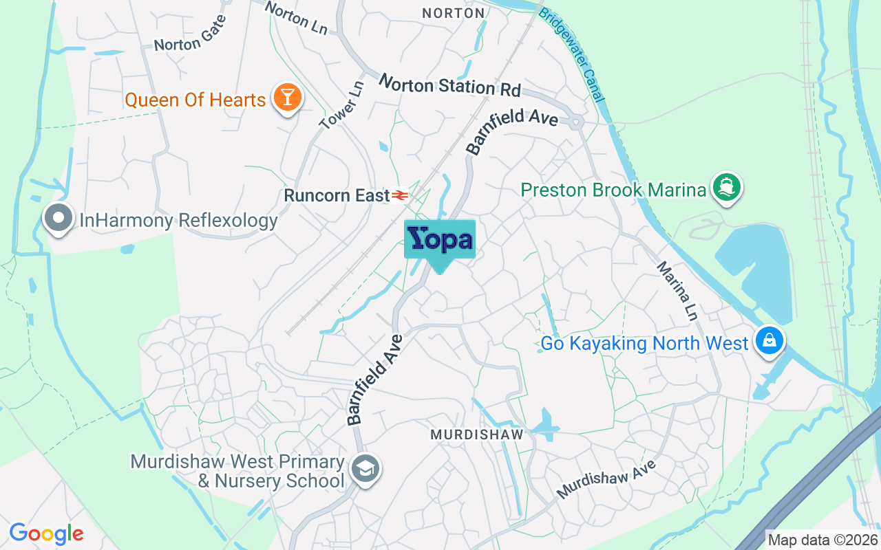 Map showing the location of WA7 6ET