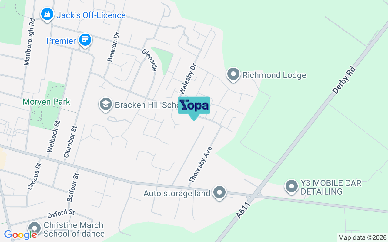 Map showing the location of NG17 7PA