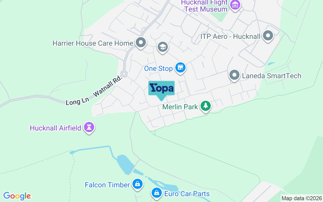 Map showing the location of NG15 6WQ