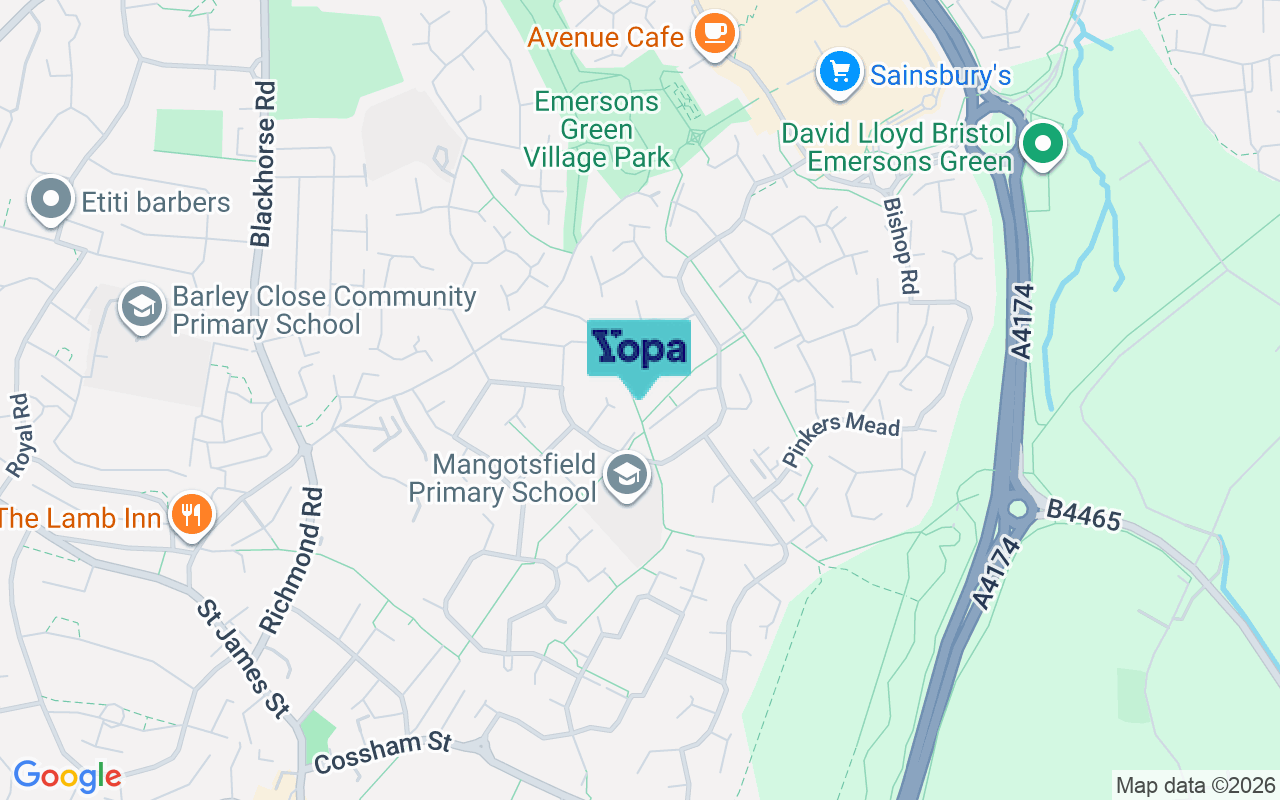 Map showing the location of BS16 7AB