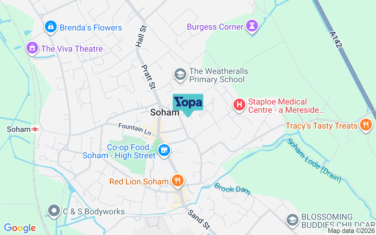 Map showing the location of CB7 5FJ