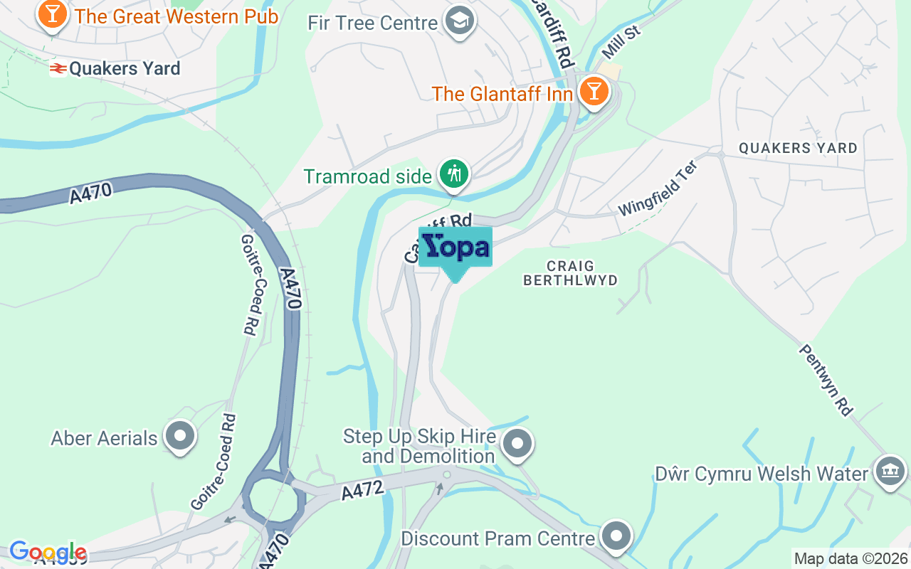 Map showing the location of CF46 5DH