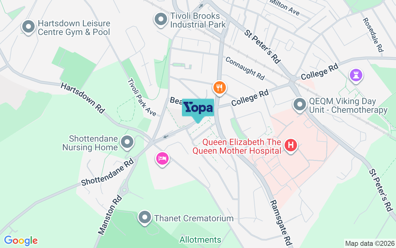 Map showing the location of CT9 4DA