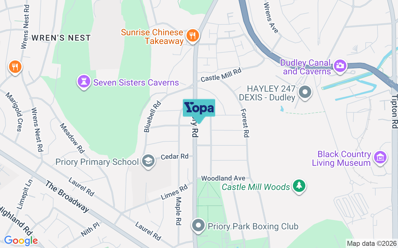 Map showing the location of DY1 4EQ