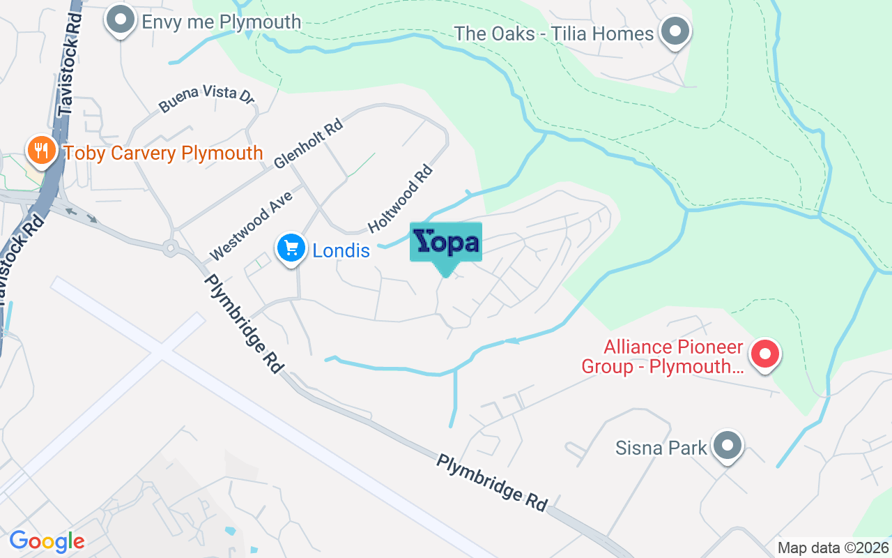 Map showing the location of PL6 7LP
