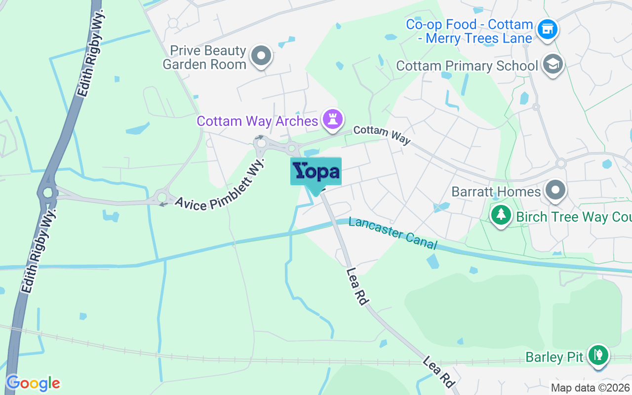 Map showing the location of PR4 0RA