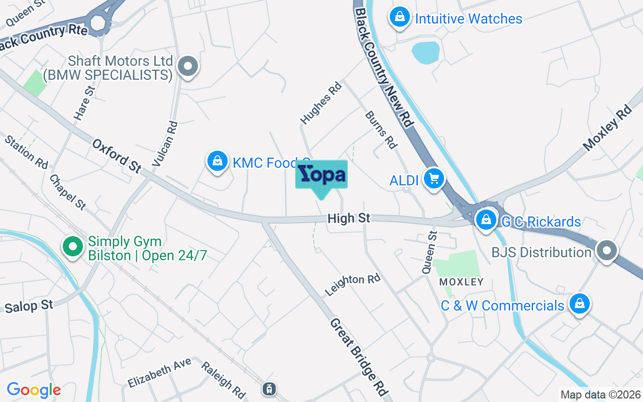 Map showing the location of WS10 8SA