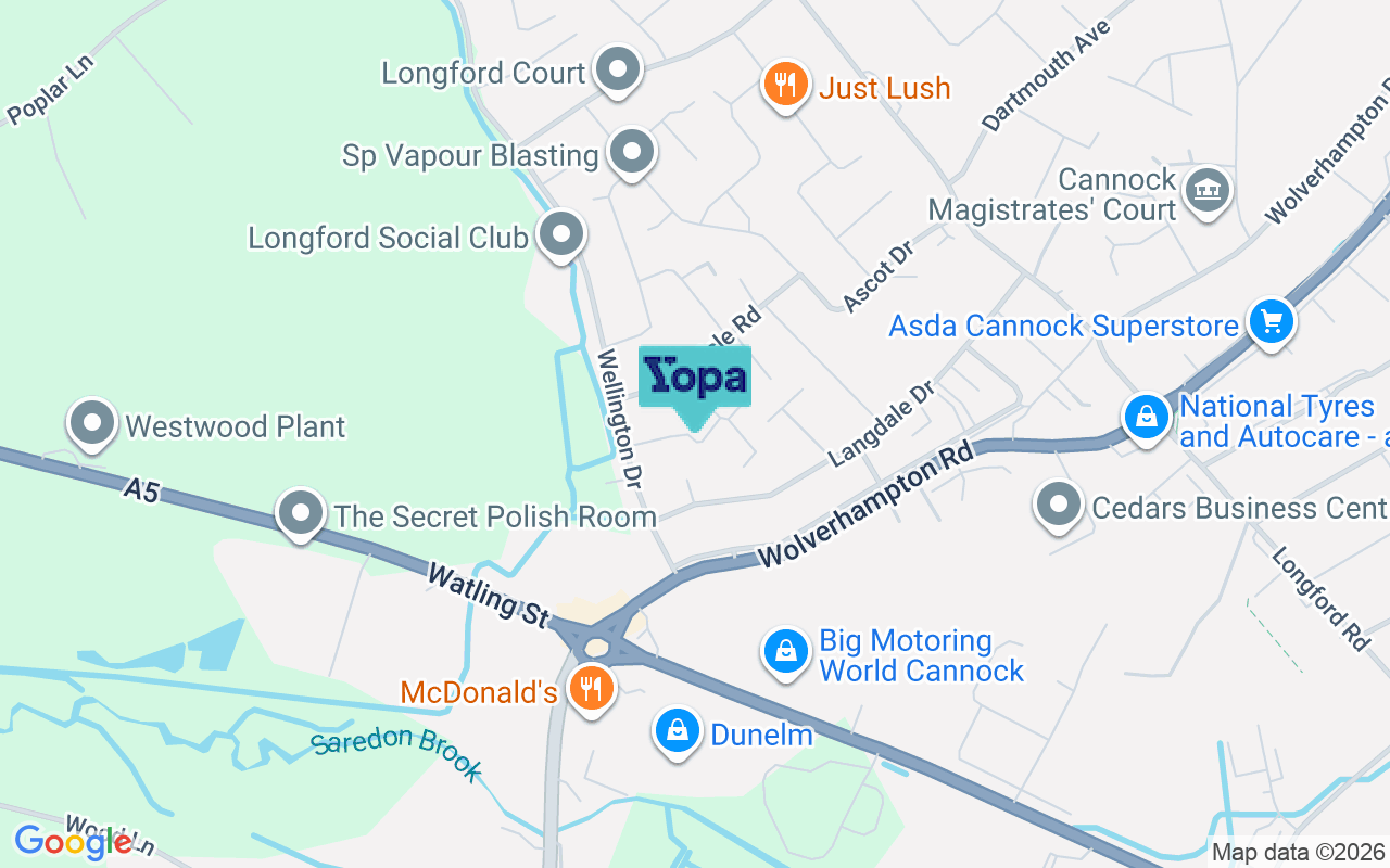 Map showing the location of WS11 1PS