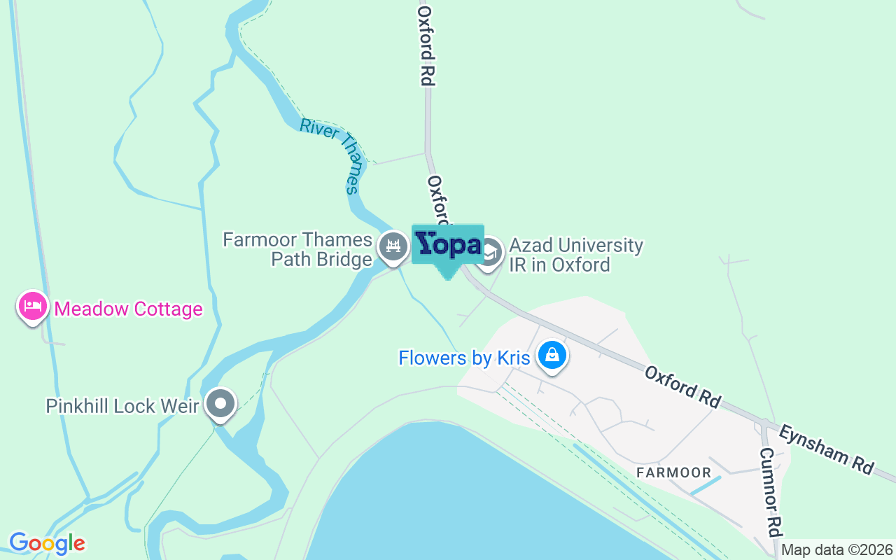 Map showing the location of OX2 9NN