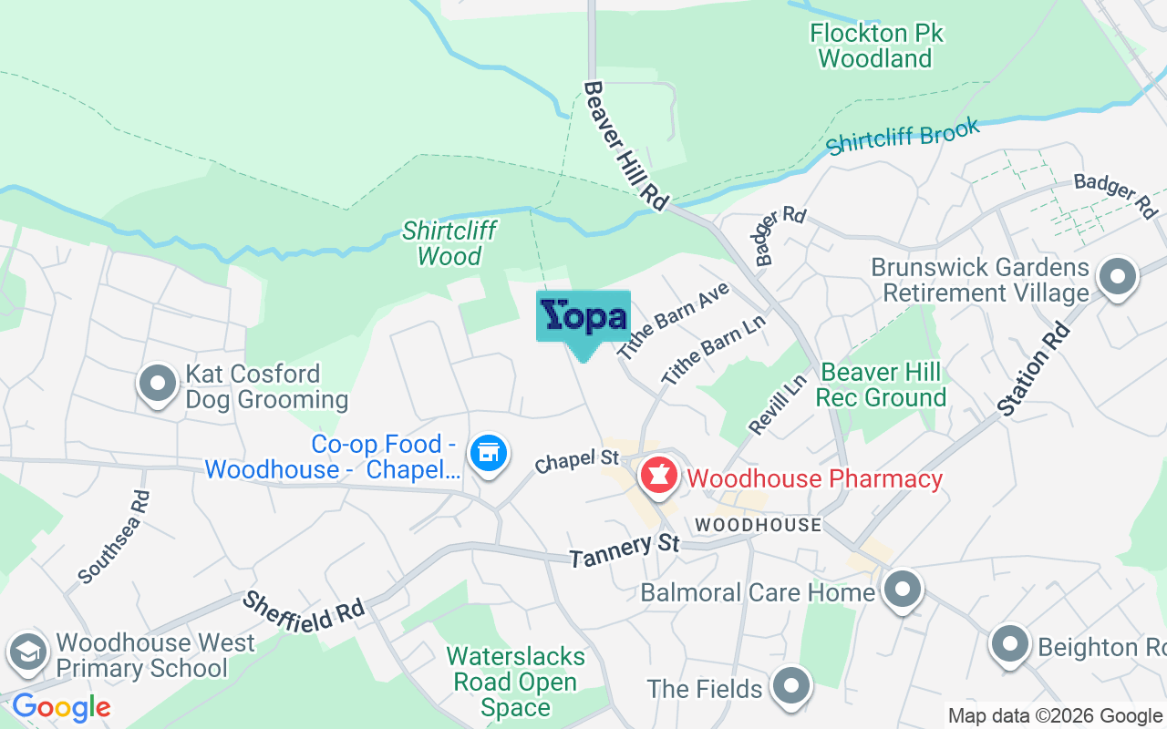 Map showing the location of S13 7JJ