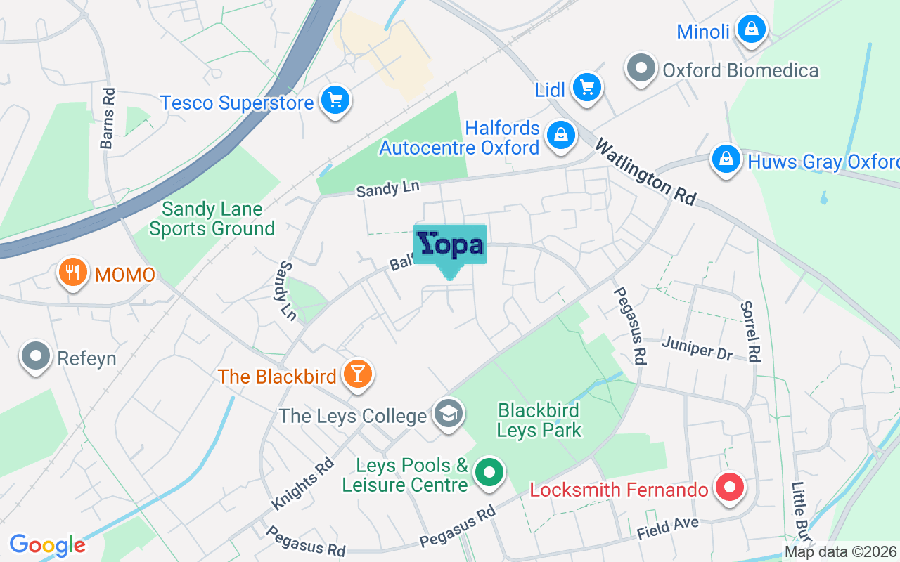 Map showing the location of OX4 6BQ